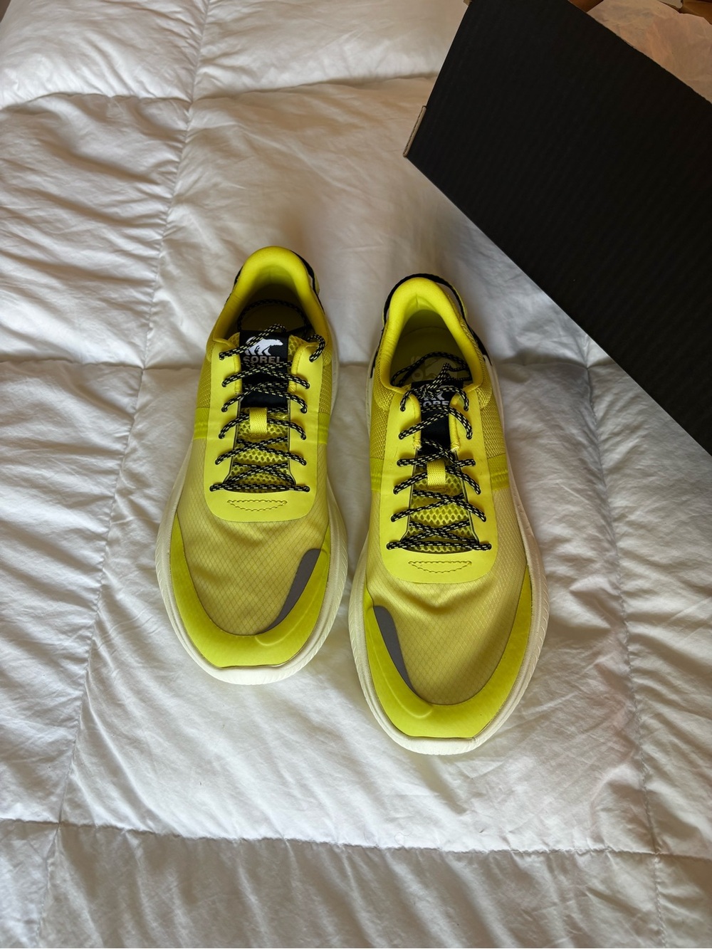 Sorel Neon Lime and Black Mesh Sneaker - Picture 3 of 6